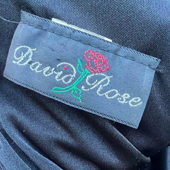 1980s Authentic Vintage Black Ruched Dress - Picture 4 of 4